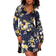 Lulus Love is Life Floral Print Satin Wrap Dress - Navy Blue