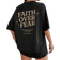 Shein EZwear Plus Size Drop Shoulder T-Shirt With Slogan Graphic FAITH OVER FEAR The Lord Is On My Side I Will Not Fear PSALMS 118