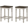 Furniture of America Hollia Dark Walnut & Antique-Like White Seating Stool 24" 2pcs