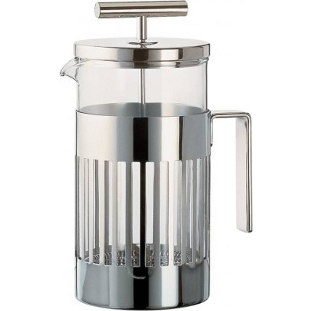 Ovente French Press Carafe Coffee Tea Maker - Silver-Tone