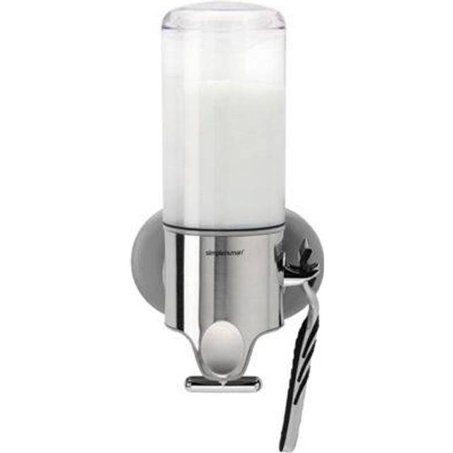 simplehuman Single Wall Mount Shower Pump, 15 fl. oz. Shampoo and Soap  Dispenser, Stainless Steel