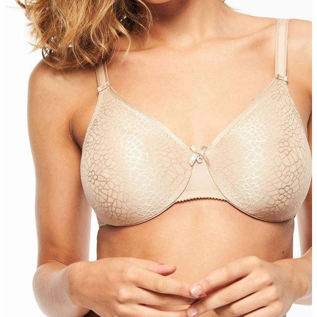 Triumph amourette underwire bra size C75 unlined beige lace in