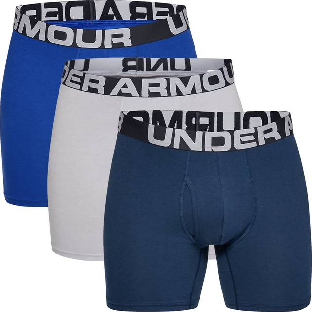 Under Armour Charged Cotton 3 Boxerjock 3-Pack Blue/Heather/Bla