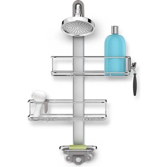 simplehuman Adjustable Shower Caddy Brushed Aluminum - Office Depot