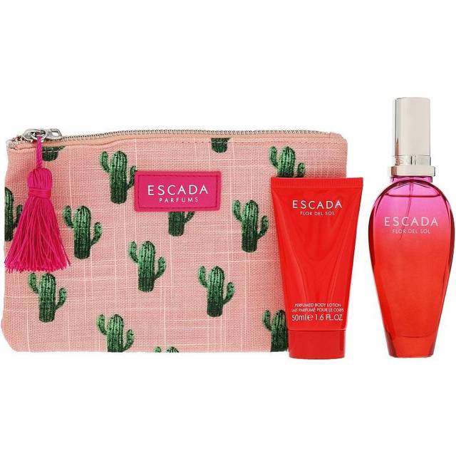 Escada Flor Del Sol Gift Set EdT 50ml Body Lotion 50ml Cosmetic Bag