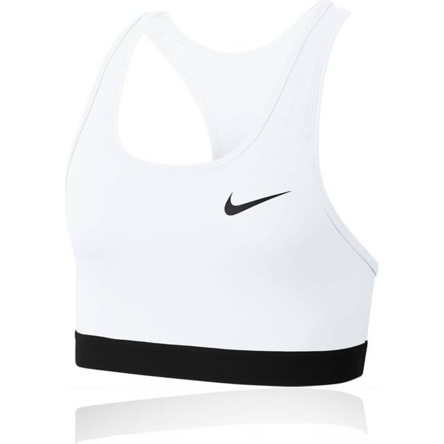 Nike Dri-FIT Swoosh Sports Bra - White/Black • Price »