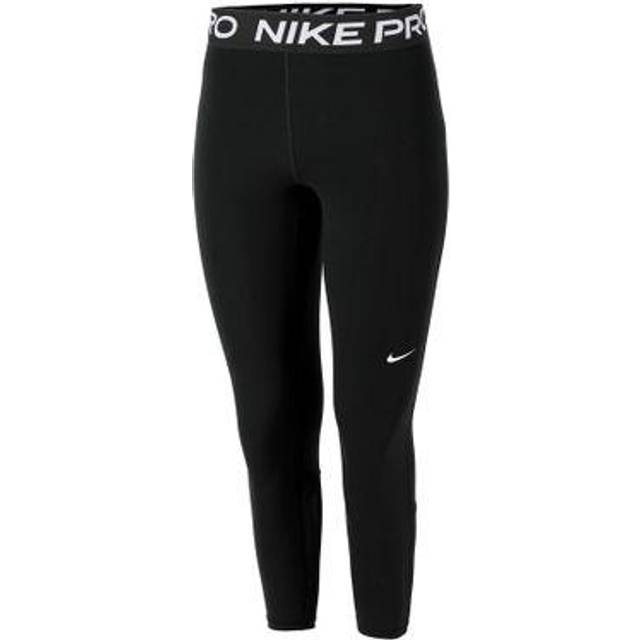 Nike Women's Pro 365 Mid-rise Cropped Mesh Panel Leggings In