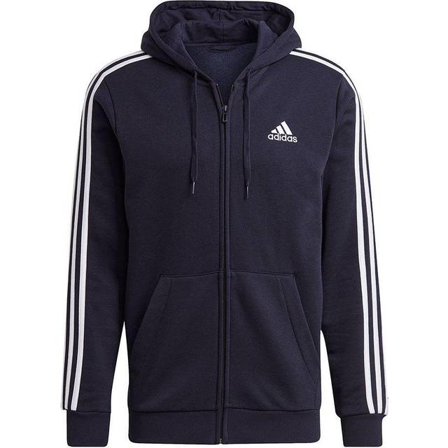 Adidas Essentials Fleece Full Men Ink - • 3 » Hoodie Legend Stripes Price Zip