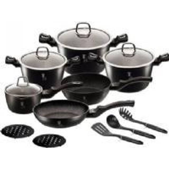 15 Piece Silver Cookware Set with Lids