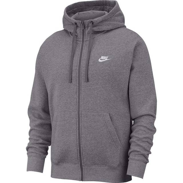 Nike men's sportswear club discount fleece hoodie dark grey heather