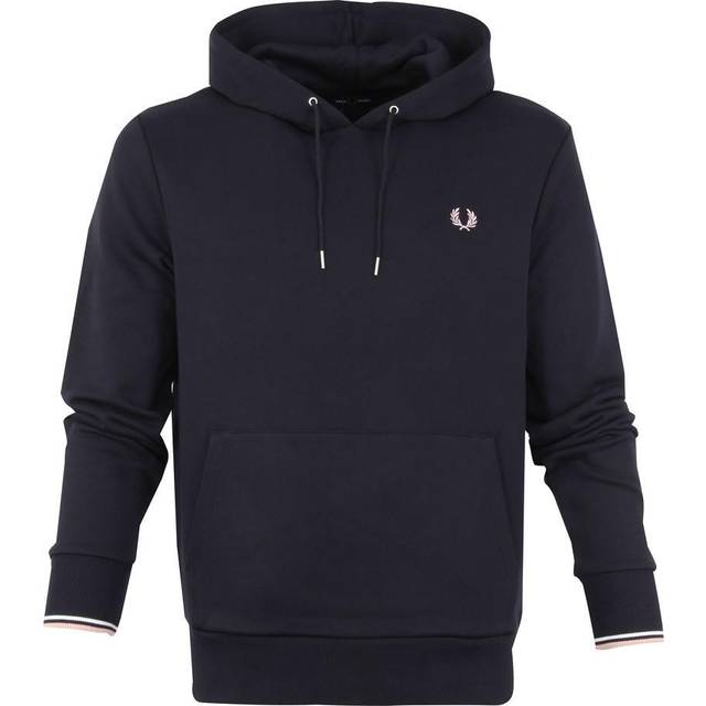 Fred Perry Tipped Hooded Sweatshirt - Navy • Price »