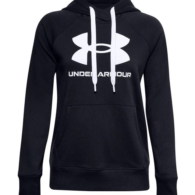 Under Armour Women's Rival Fleece Logo Hoodie - Black/White • Price »