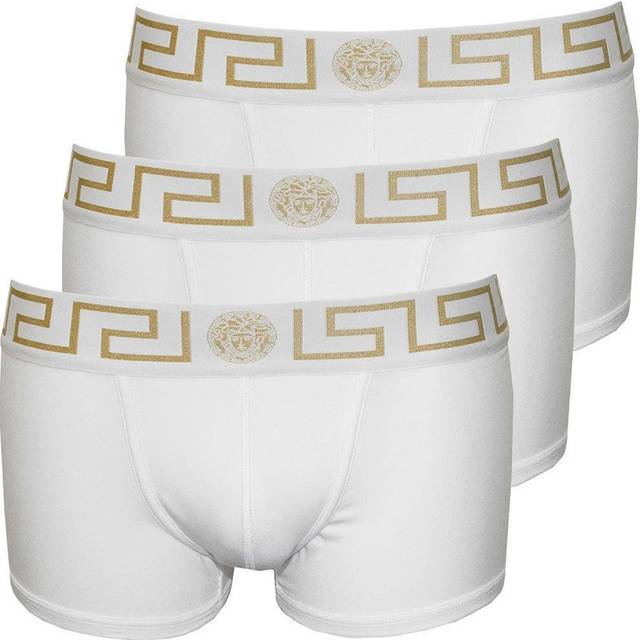 Versace Underwear White Greca Border Briefs Versace Underwear
