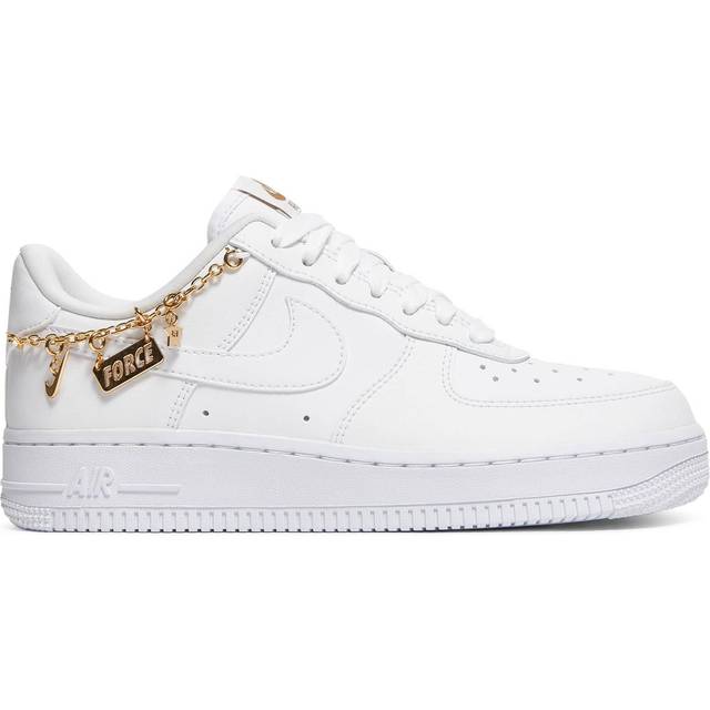 White nike with outlet gold