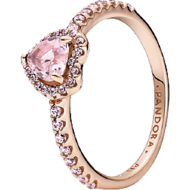 Pandora elevated heart ring rose outlet gold