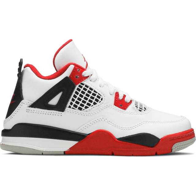 Nike Air Jordan 4 Retro PS - White/Black/Tech Grey/Fire Red • Price »