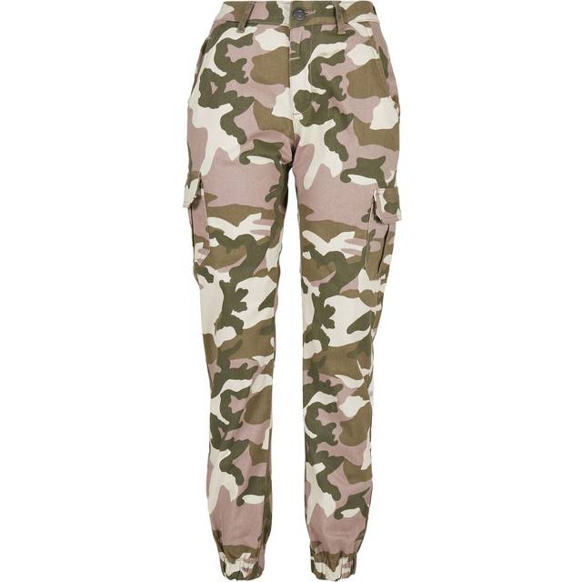 Urban Classics Ladies High Waist Camo Cargo Pants