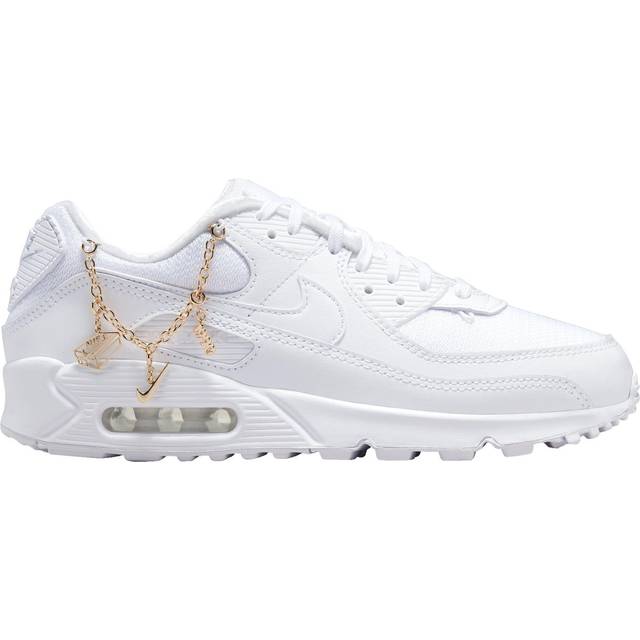 White and gold hotsell nike air max 90