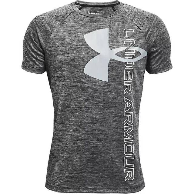 Under Armour Kid's Tech Split Logo Hybrid SS T-shirt - Black/White  (1363279-001) • Price »