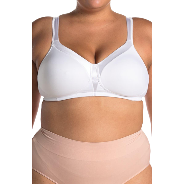 Bali Womens Passion For Comfort Shaping Wirefree Bra, White Combo