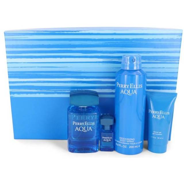 Perry Ellis Perry Ellis Aqua Gift Set EdT 100ml Body Spray 200ml Shower Gel 50ml EdT 7.3ml