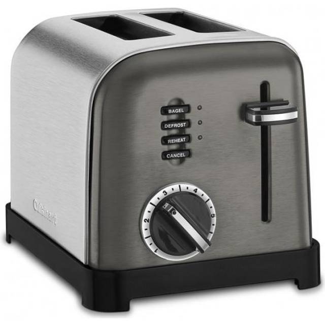 Cuisinart Compact 2-Slice Black and Stainless Steel Wide Slot Toaster  CPT-320P1 - The Home Depot