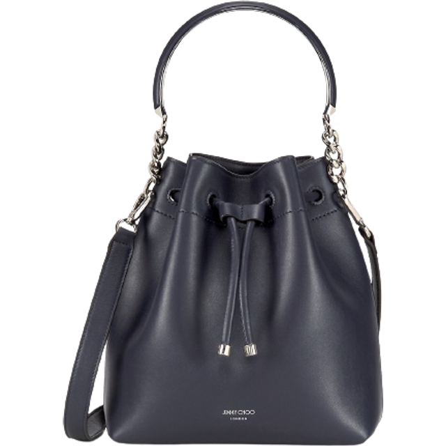 Jimmy Choo Bon Bon Leather Bucket Bag - Black/Silver • Price »