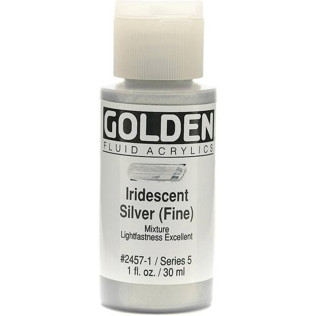 Golden Fluid Acrylic Iridescent Silver (Fine) 1 oz