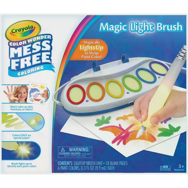 Crayola Color Wonder Magic Light Brush Art Set, Mess Free Washable Paint
