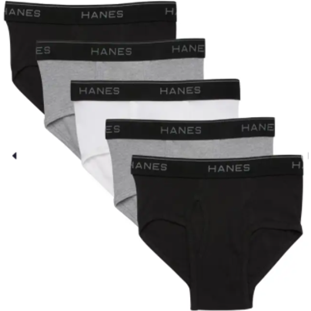 Hanes Boy's Ultimate Dyed Briefs With ComfortSoft Waistband 5-Pack