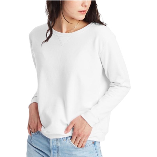 Hanes Women's Comfortsoft Ecosmart Crewneck Sweatshirt - White • Price