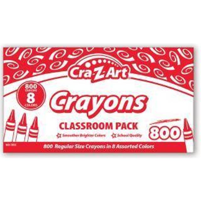 Cra-Z-Art Crayon Classroom Pack, 8 Color, Box of 800