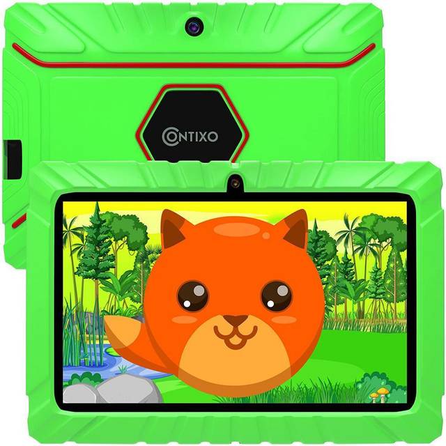 Contixo 7 16 Gb Wi-Fi Learning Pre-Load App And Kids-Proof Case Kids  Tablet In Green Green • Price »