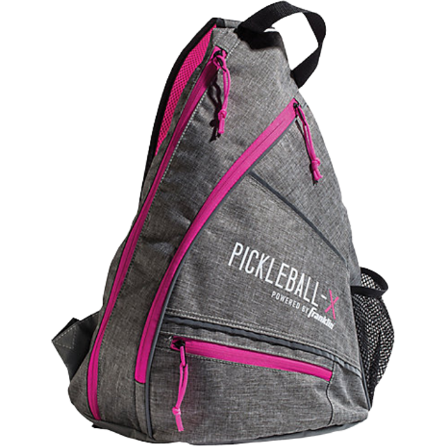 Pickleball-X Elite Performance Sling Bag - Official Bag of the US OPEN  (Gray/Pink) 