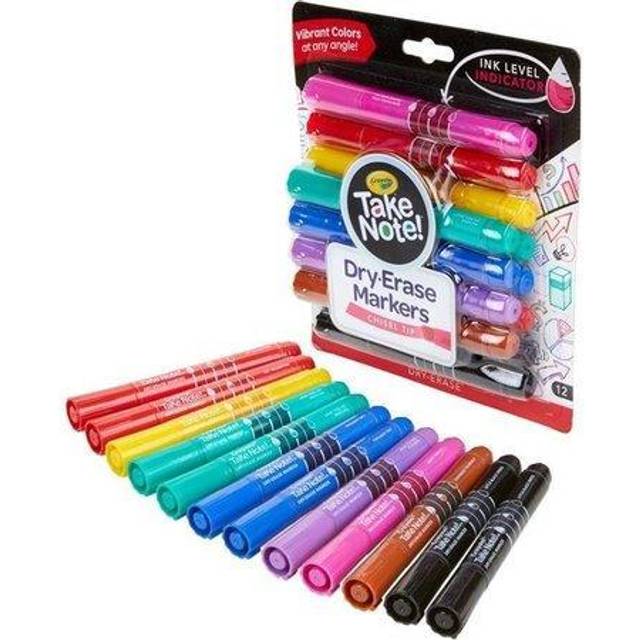 Crayola Low Odor Dry Erase Markers for Kids & Adults, Chisel Tip, Back To  School Supplies, 12 Count