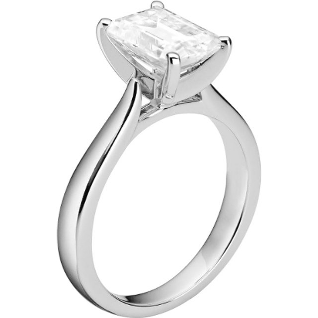 Charles & Colvard Moissanite Ring - White Gold/Diamond • Price »