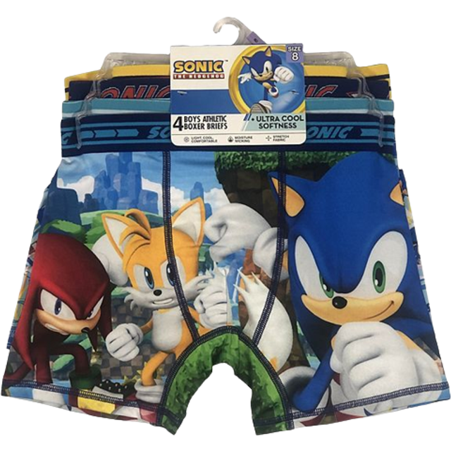 Sonic the Hedgehog 5 Boxer Briefs Underwear Boy Size 6 8