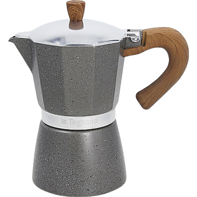 Tognana 6-Cup Stovetop Coffee Maker | Stone & Wood Style