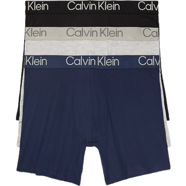 Calvin Klein Ultra-Soft Modern Boxer 3-pack - Black/Blue Shadow/Grey Heather