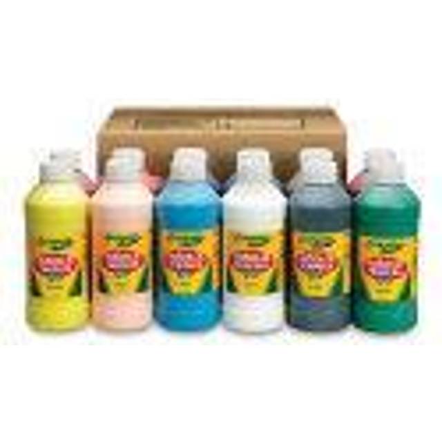 Crayola Artista II Washable Tempera Paints, Pint, Assorted Colors, Set of 12