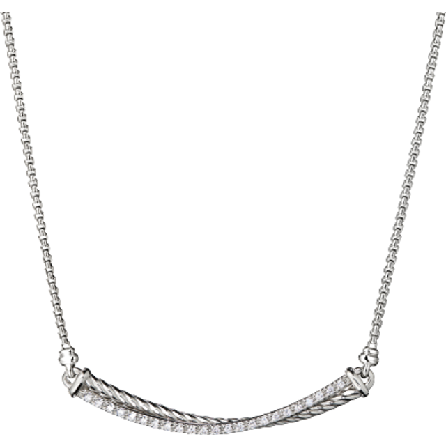 DAVID YURMAN *ULTRA RARE* Diamond Metro Titanium Bar Necklace - Pristine!  $1250 £523.76 - PicClick UK
