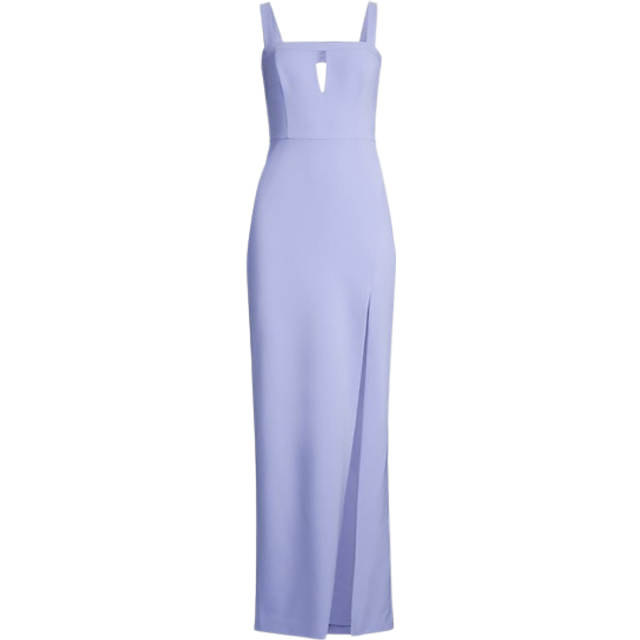 Aidan Mattox Crepe Column Gown Wisteria Price