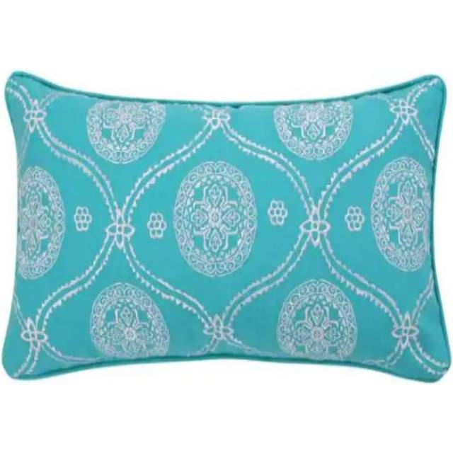 INK+IVY Kiran Embroidered Oblong Pillow in Blue