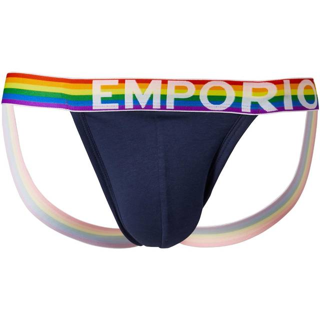 Emporio Armani Underwear Men's Jockstrap Rainbow Jock Strap, White • Price »