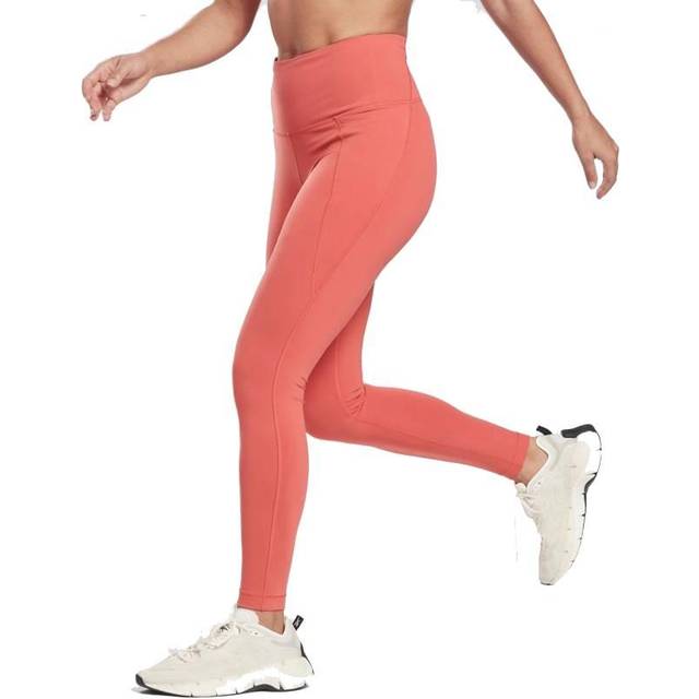 Reebok Lux Womens Long Tights Red
