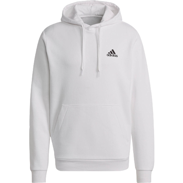 Adidas Essentials Fleece Hoodie - White/Black • Price »