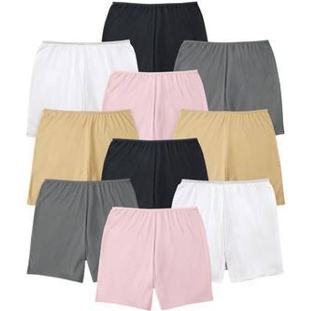 Comfort Choice Plus Women's 10-Pack Cotton Boxer in Basic Pack