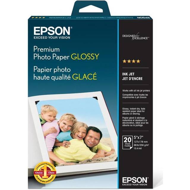 Epson Premium Glossy Photo Paper (5x7 20 Sheets • Price »