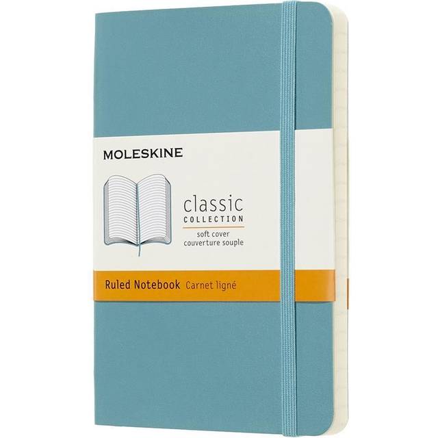 Moleskine Classic Notebook Pocket 3.5 X 5.5 Ruled 192 pages Soft Cover Reef  Blue - Office Depot