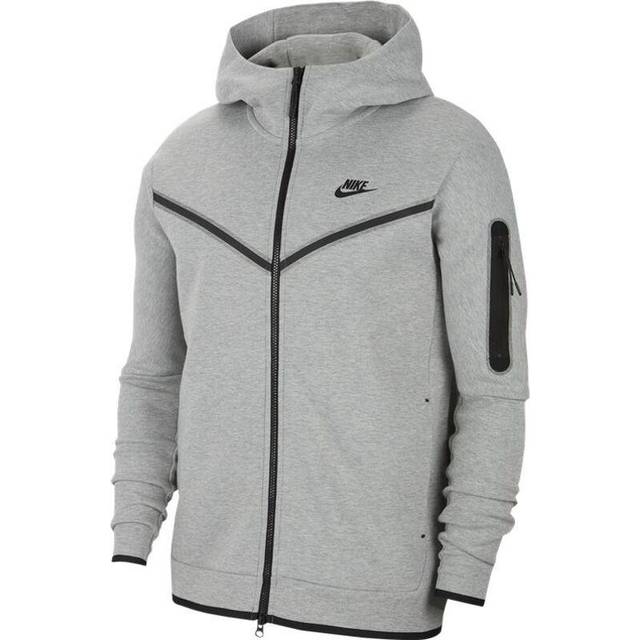 Nike Sportswear Tech Fleece Full-Zip Hoodie Men - Dark Grey Heather/Black •  Price »